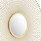 Homeroots 35" Gold Round Iron Framed Accent Mirror 391649 - alternate 2