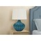 Homeroots 24" Blue Ceramic Gourd Table Lamp With Cream Empire Shade 545800 - alternate 5