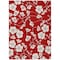 Homeroots 3' X 5' Red Ivory And Gray Floral Washable Indoor Outdoor Area Rug 599916 - alternate 4