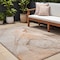Homeroots 8' X 10' Orange Abstract Washable Non Skid Indoor Outdoor Area Rug 559700 - alternate 1