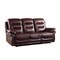 Homeroots 90" Burgundy Faux Leather Reclining Sofa With Black Legs 329426 - alternate 1