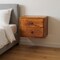 Homeroots 12" Chestnut Solid Wood Two Drawer Floating Nightstand 653842 - alternate 4