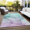 Homeroots 3' X 5' Green Abstract Washable Non Skid Indoor Outdoor Area Rug 559787 - alternate 3