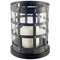 Homeroots 8" Black Distressed Lattice Metal And Glass Tabletop Hurricane Candle Holder 608383 - alternate 1