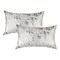 Homeroots Set of Two 12" X 20" Gray and Silver Abstract Cowhide Lumbar Throw Pillows with Glitter, 2PK 544644 - alternate 3