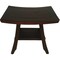 Homeroots Compact Curvilinear Teak Shower Or Outdoor Bench With Shelf In Brown Finish 376695 - alternate 3