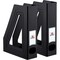 Acrimet Magazine File Holder Vertical Rack, Durable Plastic Desk Organizer, Black, 2PK 277.6 - alternate 1