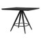Homeroots 36" Black Wood and Steel Square Dining Table 602238 - alternate 5