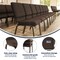 Flash Furniture 18.5"W Stacking Church Chair in Brown Fabric, 4PK 4-XU-CH-60096-BN-GG - alternate 3