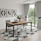 Homeroots 63" Walnut and Black Wood Dining Table 716289 - alternate 2