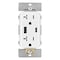 Leviton USB Receptacle, 20 A, White T5834-W - alternate 1