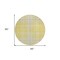 Homeroots 8' Yellow Black And Ivory Round Plaid Washable Indoor Outdoor Area Rug 596371 - alternate 3