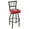 Holland Bar Stool Co 30" Blk Wrinkle New Mexico Swivel Bar Stool, Jailhouse Back L01830NewMex - alternate 1