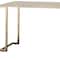 Homeroots 44" White and Gold Faux Marble And Iron Sled Coffee Table 286331 - alternate 2