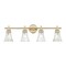 Z-Lite Belle 4-Light Vanity, 32 in W, Modern Gold 7519-4V-MGLD - alternate 4