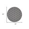 Homeroots 8' Dark Gray And Light Gray Round Geometric Indoor Outdoor Area Rug 550690 - alternate 4