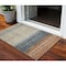 Homeroots 3' X 5' Brown Blue And Beige Southwestern Washable Indoor Outdoor Area Rug 605121 - alternate 1