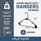 Lifemaster Black Plastic Clothes Hangers, Lightweight, Durable, Non-Slip, Space-Saving, 80PK LMPLCBLK88 - alternate 6