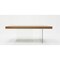 Homeroots 79" Brown And Clear Glass Dining Table 486029 - alternate 1