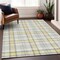 Homeroots 10' X 14' Yellow And Gray Plaid Washable Indoor Outdoor Area Rug 601379 - alternate 3