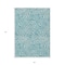 Homeroots 5' X 8' Teal Blue And Ivory Abstract Washable Indoor Outdoor Area Rug 599017 - alternate 3