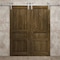 Sartodoors Modern Double Barn Door 56 x 96 inches, Ego 5012 Marble Oak, 13FT Silver Rail Track Set, Solid Pa EGO5012DB-S-DMR-5696 - alternate 3