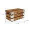 Homeroots Set of Four Natural Solid Wood And Metal Crate, 4PK 487684 - alternate 4
