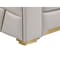 Homeroots 71in Dark Gray and Silver Italian Leather Loveseat 720480 - alternate 5