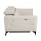 Homeroots 64in Cream and Black Italian Leather Power Reclining Loveseat 720521 - alternate 2