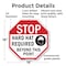 Signmission Stop Hard Hat Required Beyond This, 18 Inch X 18 Inch, Plastic Sign OC-P-18-121 - alternate 3