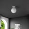 Jonathan Y Marcel Bistro 7.75" 1-Light Bohemian Farmhouse Iron/Frosted Glass LED Semi Flush Mount, Chrome/White JYL7499D - alternate 5