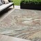 Homeroots 5' X 8' Beige Pink And Blue Abstract Washable Indoor Outdoor Area Rug 602612 - alternate 1
