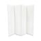 Homeroots 84" White Faux Leather Folding Four Panel Screen Room Divider 274747 - alternate 2