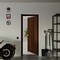 Sartodoors Firerated 90 Min Interior Door, 1888 Chocolate Ash, Single Flush Panel Metal Frame Handle 36 x 80 FIRERATED1888ID-CA-36-RH-I - alternate 3