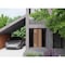 Vdomdoors Front Exterior Prehung Steel Door Ronex1055 Teak 2 Sidelight Exterior Windows Sidelites Entry Metal RONEX1055EXD-OAK-W16+36+16 x H80-RH-I - alternate 2