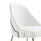 Manhattan Comfort Gracie Dining Chair in White and Gold - Set of 4 4-DC100-GWH - alternate 4