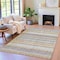 Homeroots 3' X 5' Gray And Silver Striped Washable Indoor Outdoor Area Rug 632215 - alternate 4