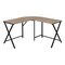 Homeroots 55" Taupe and Black L Shape Computer Desk 376542 - alternate 4