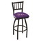 Holland Bar Stool Co 36" Blk Wrinkle James Madison Swivel Bar Stool, Jailhouse Back L01836JmsMad - alternate 1