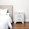 Homeroots 27" White Wood Two Drawer Nightstand 384057 - alternate 3