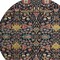 Homeroots 8' Black Red And Gold Round Floral Washable Indoor Outdoor Area Rug 604637 - alternate 4