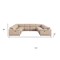 Homeroots Beige Leather Power Reclining U Shaped Eight Piece Corner Sectional 643954 - alternate 3