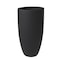 Leisuremod Crete Modern Tapered Round Fiberstone & MgO Clay Planter with Cover, Weather-Resistant CP16BL - alternate 4
