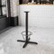 Flash Furniture Beverly 30'' x 30'' Restaurant Table X-Base with 3'' Dia. Bar Height Column and Foot Ring XU-T3030-BAR-3CFR-GG - alternate 2