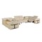 Homeroots Beige Italian Leather Power Reclining U Shaped Eight Piece Sectional With Console 634667 - alternate 3