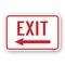 Signmission Exit With Left Arrow, Heavy-Gauge Aluminum Rust Proof Parking Sign, 18" H, 24" L, A-1824-25202 A-1824-25202 - alternate 1