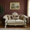 Homeroots 73in Bone Velvet Loveseat and Toss Pillows 515701 - alternate 3