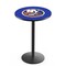 Holland Bar Stool Co 36" Blk Wrinkle New York Islanders Pub Table, 36" dia. Top L214B3636NYIsln - alternate 1