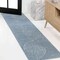 Jonathan Y Hallie High-Low Minimalist Curve Geometric Dark Blue/Cream 2 ft. x 8 ft. Indoor/Outdoor Runner Rug SCN100C-28 - alternate 1