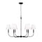 Z-Lite Tova Matte Black 6 Light Chandelier 3049-32MB - alternate 1